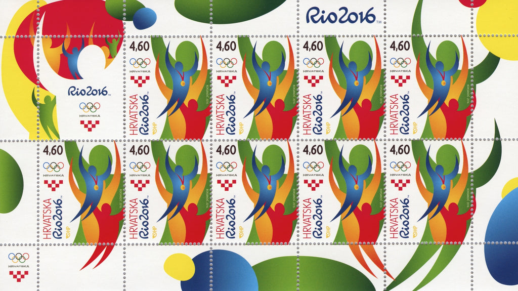 #1003 Croatia - 2016 Summer Olympics, Rio de Janeiro M/S (MNH)