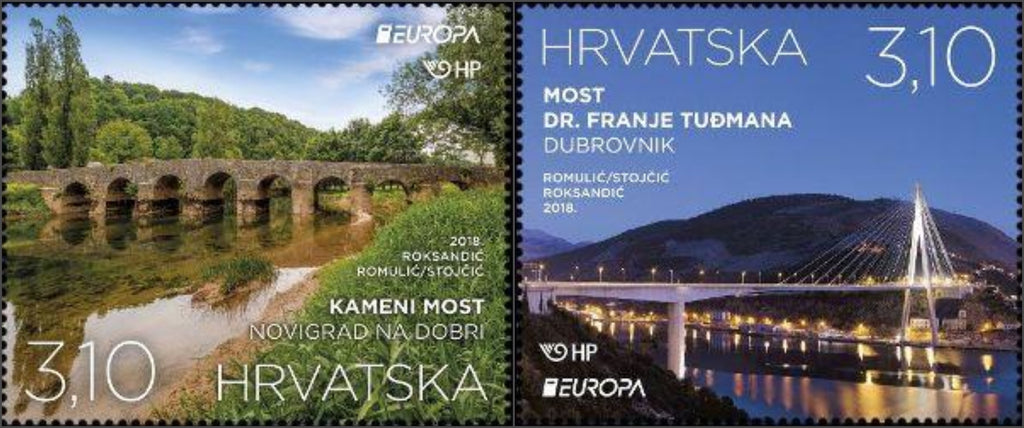 #1069-1070 Croatia - 2018 Europa: Bridges (MNH)
