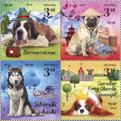 #1101 Croatia - Dogs, Block of 4 (MNH)