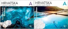 #1252 Croatia - 2021 Salt Crystals and Their Sources, Joint Issue with Poland, Pair (MNH)