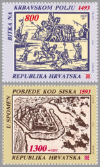 #167-168 Croatia - Famous Croatian Battles (MNH)