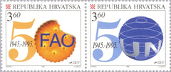 #268a Croatia - UN, FAO, 50th Anniv., Pair (MNH)