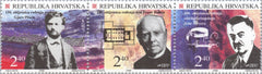 #311 Croatia - Scientists, Strip of 3 (MNH)
