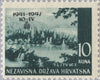 #49-51 Croatia - Types of 1941 Overprinted in Brown or Green (MNH)