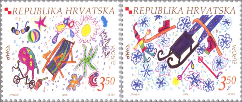 #552-553 Croatia - 2004 Europa: Holidays (MNH)