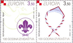 #648 Croatia - 2007 Europa: Scouting, Cent., Pair (MNH)