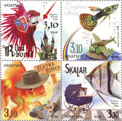 #980 Croatia - 2016 Children's World: Pets, Block of 4 (MNH)