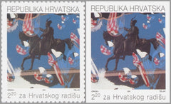 #RA25-RA25a Croatia - Re-erection of Ban Josip Jelacic Equestrian Statue (MNH)