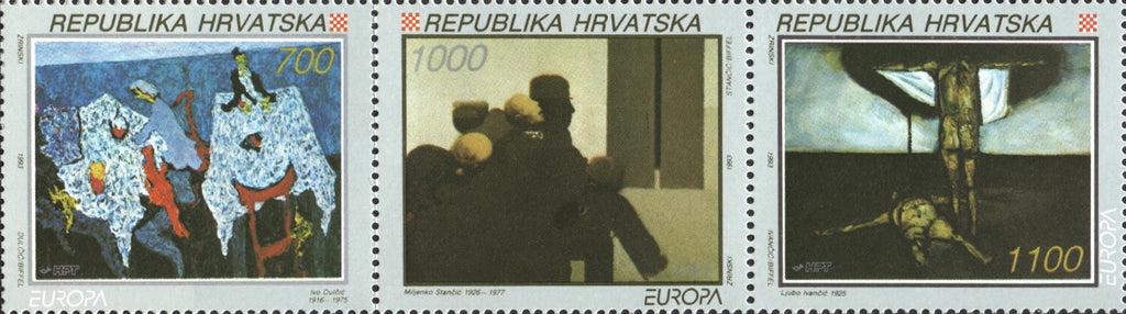 #159-161 Croatia - 1993 Europa: Contemporary Art (MNH)
