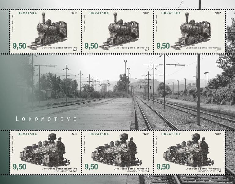 #1008 Croatia - Locomotives M/S (MNH)
