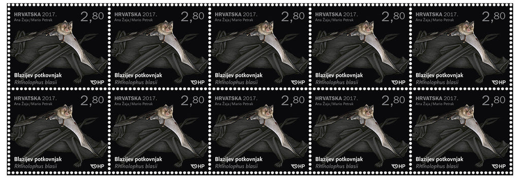 #1028a-1030a Croatia - Fauna: Bats, Complete Booklet (MNH)
