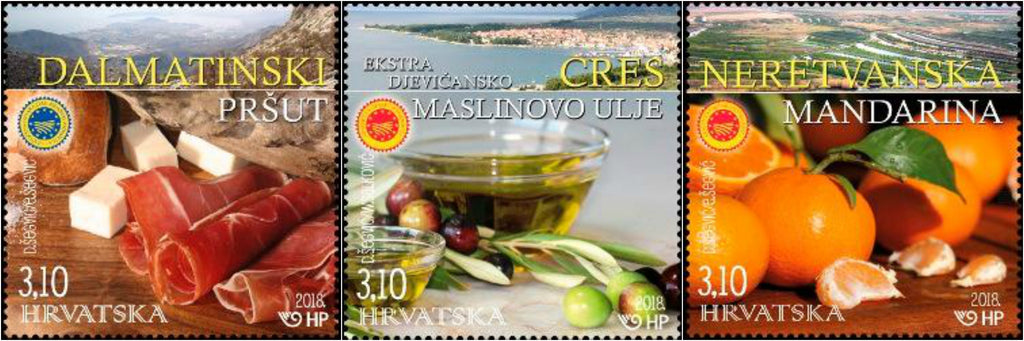 #1063-1065 Croatia - Protected Food Products, Set of 3 (MNH)