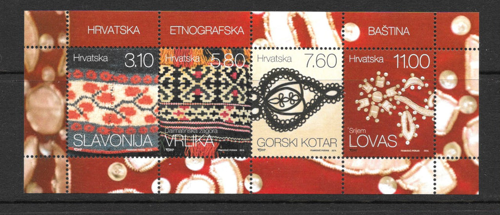 #928a Croatia - Details from Traditional Costumes S/S (MNH)