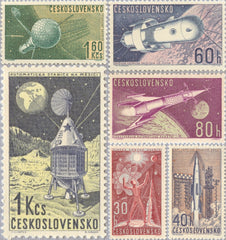 #1105-1110 Czechoslovakia - Space Research (MNH)