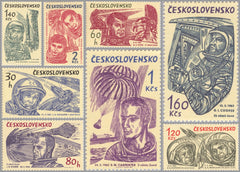 #1233-1240 Czechoslovakia - World's First 10 Astronauts (MNH)