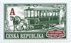 #3796 Czech Republic - First Horse-Drawn Tram, 150th Anniv. (MNH)