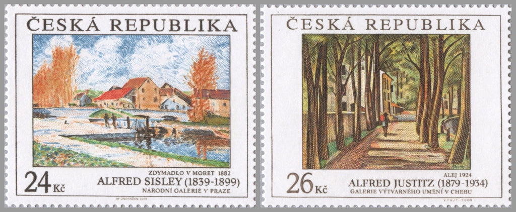 #3435-3436 Czech Republic - Painting Type of 1967, Set of 2 (MNH)