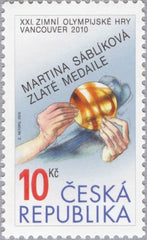 #3445 Czech Republic - Martina Sablikova, Gold Medalist at 2010 Olympics (MNH)