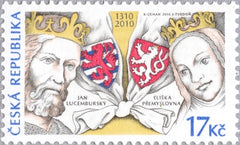 #3457 Czech Republic - John of Luxembourg and Elizabeth of Bohemia (MNH)