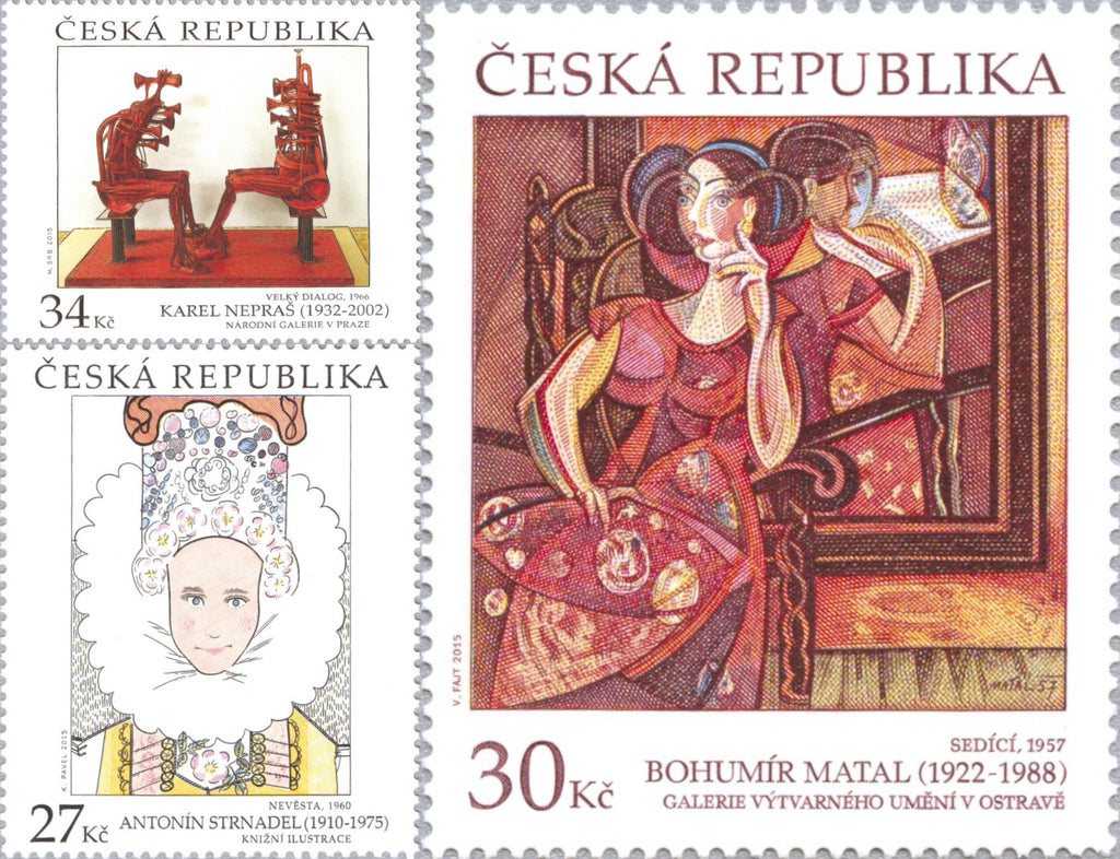 #3656-3658 Czech Republic - Art Type of 1967 Inscribed CESKA REPUBLIKA (MNH)