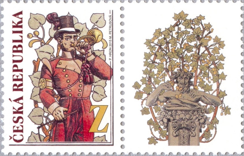#3659 Czech Republic - Postman With Posthorn (MNH)