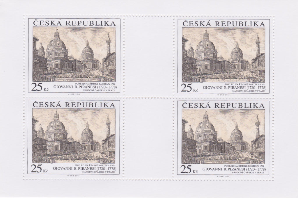#3591-3593 Czech Republic - Art Type of 1967, Sheets of 4 (MNH)