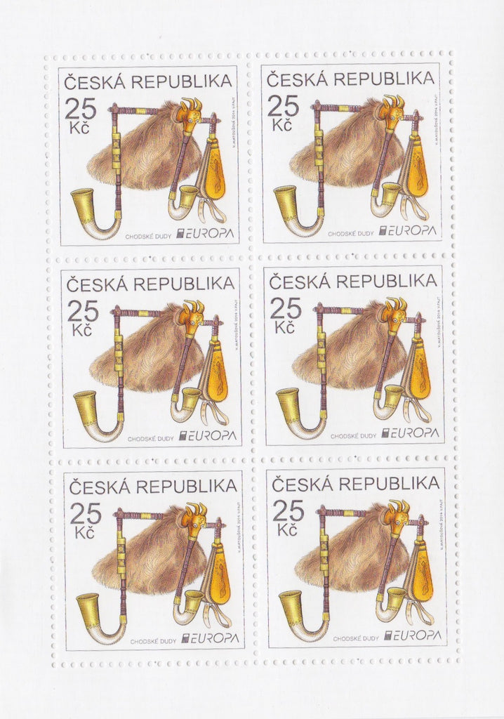 #3604 Czech Republic - 2014 Europa: Musical Instruments, Sheet of 6 (MNH)