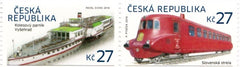 #3663 Czech Republic - Train and Steamboat, Pair (MNH)