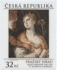 Czech Republic - 2017 Prague Castle, St. Catherine with Angel, Pair (MNH)