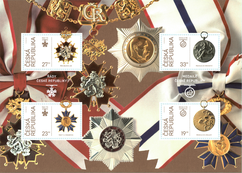 #3772 Czech Republic - Czech Orders and Medals, Cent. M/S (MNH)