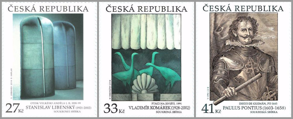 #3774-3776 Czech Republic - Art Type of 1967, Set of 3 (MNH)