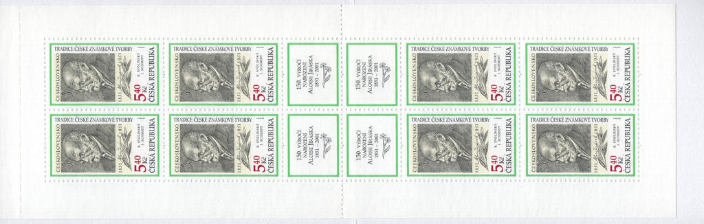 #3139a Czech Republic - 2001 Tradition of Czech Stamp Production, Booklet (MNH)