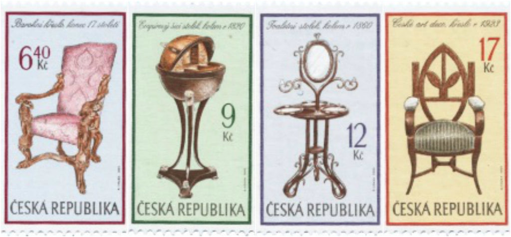 #3184-3187 Czech Republic - Furniture, Set of 4 (MNH)