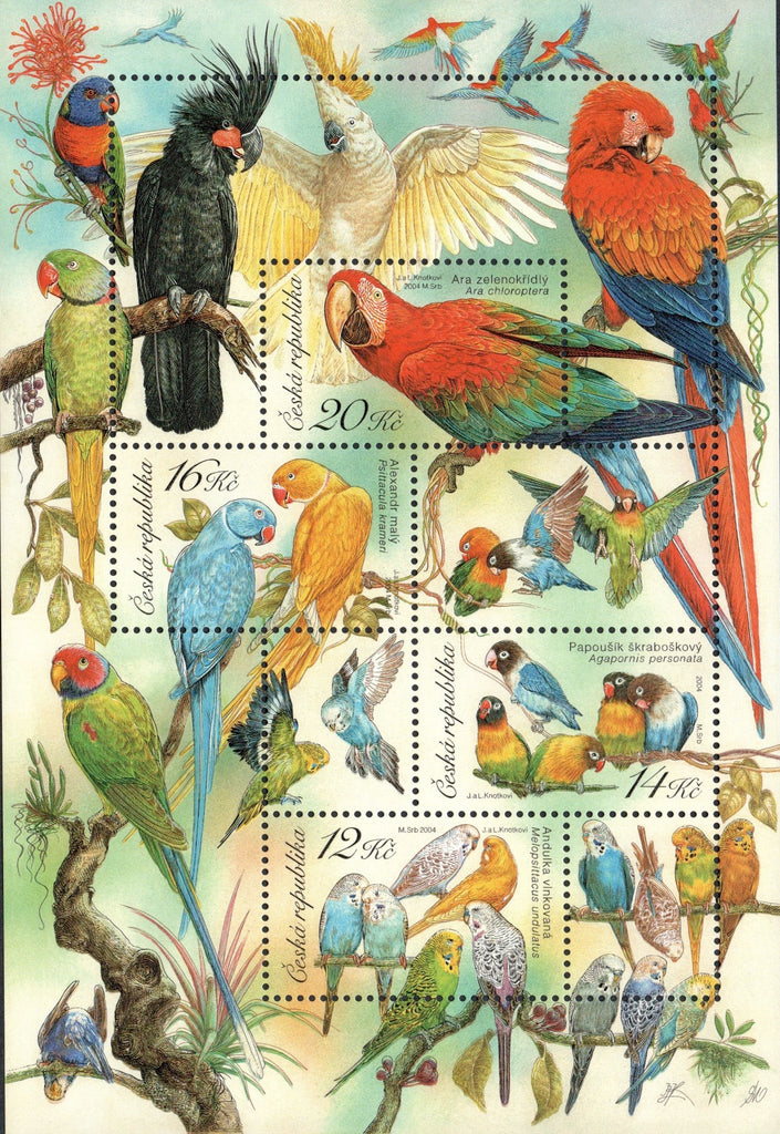#3250 Czech Republic - Parrots M/S (MNH)