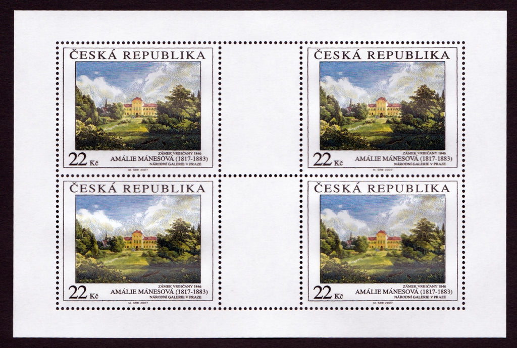 #3359-3361 Czech Republic - Painting Type of 1967, Sheets of 4 (MNH)