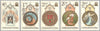 #2185-2189 Czechoslovakia - Town Hall Clock, Prague, by Josef Manes (MNH)