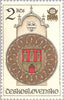 #2185-2189 Czechoslovakia - Town Hall Clock, Prague, by Josef Manes (MNH)