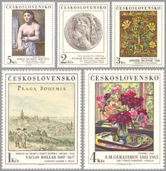 #2386-2390 Czechoslovakia - Painting Type of 1967 (MNH)