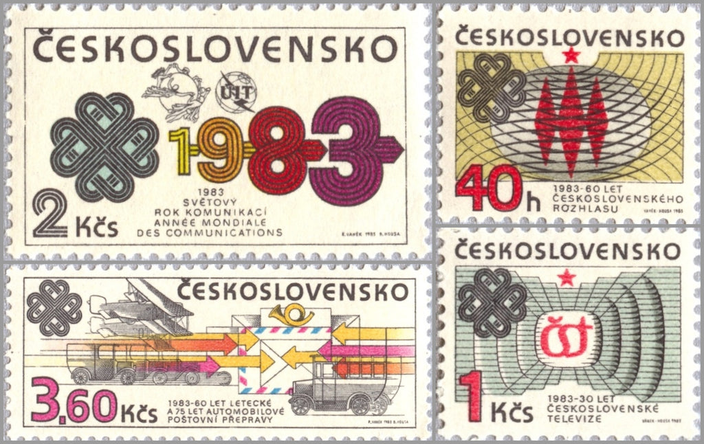 #2450-2453 Czechoslovakia - World Communications Year (MNH)