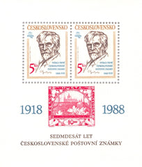 #2714 Czechoslovakia - Czech Postage Stamps, 70th Anniv. S/S (MNH)