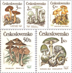 #2758-2762 Czechoslovakia - Poisonous Mushrooms (MNH)