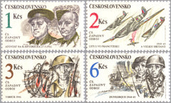 #2857-2860 Czechoslovakia - Czechoslovak Military Actions in WWII (MNH)