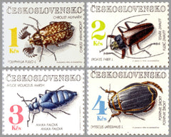 #2863-2866 Czechoslovakia - Beetles, Set of 4 (MNH)