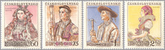 #707-710 Czechoslovakia - Costume of Ocova, Slovakia (MNH)