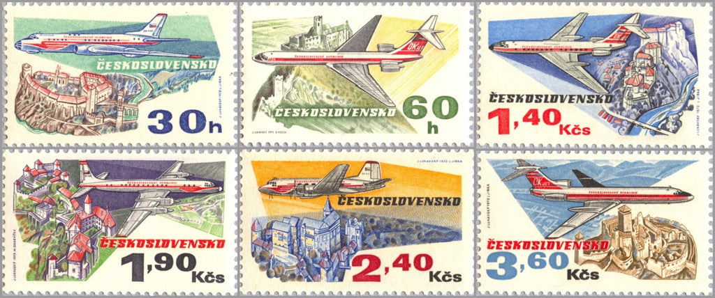 #C77-C82 Czechoslovakia - 50 Years of Czechoslovakian Aviation (MNH)