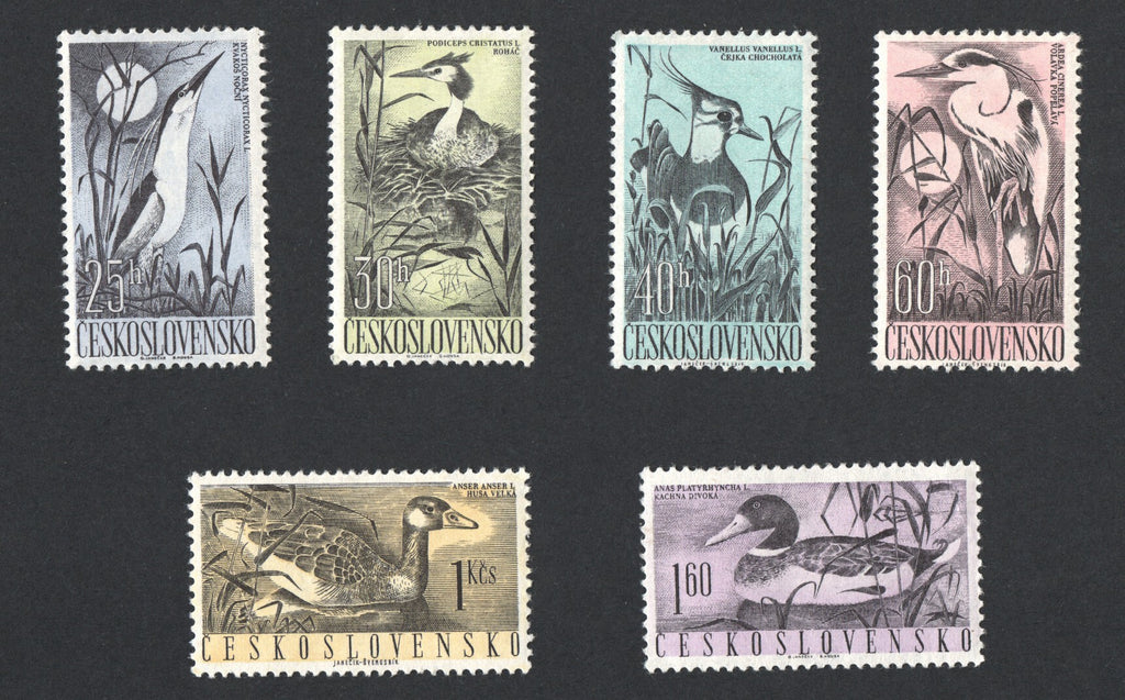 #1007-1012 Czechoslovakia - Birds (MNH)