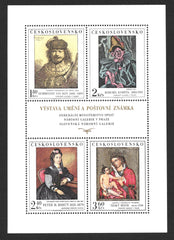 #1910-1913 Czechoslovakia - Painting Type of 1967, Sheet of 4 (MNH)