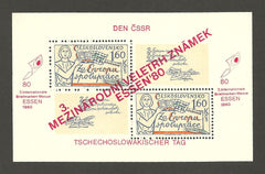 #2334 Czechoslovakia - No. 2137 Overprinted, ESSEN '80 S/S (MNH)