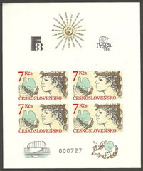 #2567a Czechoslovakia - FINLANDIA '88 and PRAGA '88 Imperf. S/S (Used)