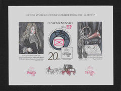 #2609 Czechoslovakia - Intl. Philatelic Federation, FIP, 60th Anniv. Imperf. S/S (MNH)